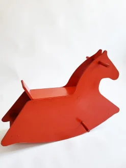Skulpturales Schweizer Mid-Century Modern Schaukelpferd, 1960er