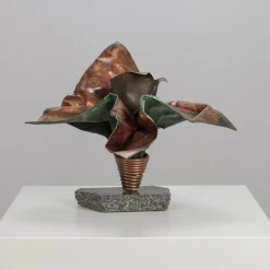Skulpturale Vase aus Kupfer von Bart Van Bekhoven, Niederlande, 1980er
