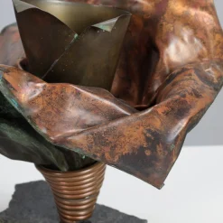 Skulpturale Vase aus Kupfer von Bart Van Bekhoven, Niederlande, 1980er
