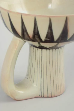 Skulpturale Vintage Steingutvase von Carl-Harry Stålhane für Rörstrand, 1960er