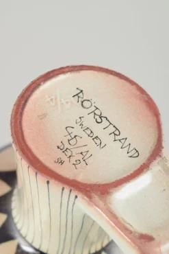 Skulpturale Vintage Steingutvase von Carl-Harry Stålhane für Rörstrand, 1960er