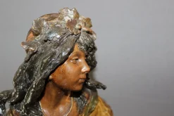 Skulptur eines Bauern in Terrakotta von Stellmacher, 1900