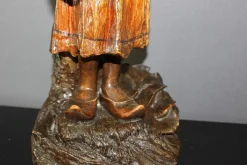 Skulptur eines Bauern in Terrakotta von Stellmacher, 1900