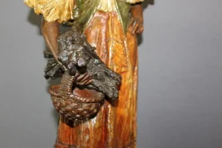Skulptur eines Bauern in Terrakotta von Stellmacher, 1900