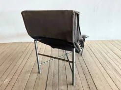 Skye Chaiselongue aus schwarzem Leder von Tord Björklund für Ikea, 1970er