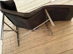 Skye Chaiselongue aus schwarzem Leder von Tord Björklund für Ikea, 1970er