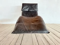 Skye Chaiselongue aus schwarzem Leder von Tord Björklund für Ikea, 1970er