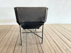 Skye Chaiselongue aus schwarzem Leder von Tord Björklund für Ikea, 1970er