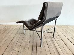 Skye Chaiselongue aus schwarzem Leder von Tord Björklund für Ikea, 1970er