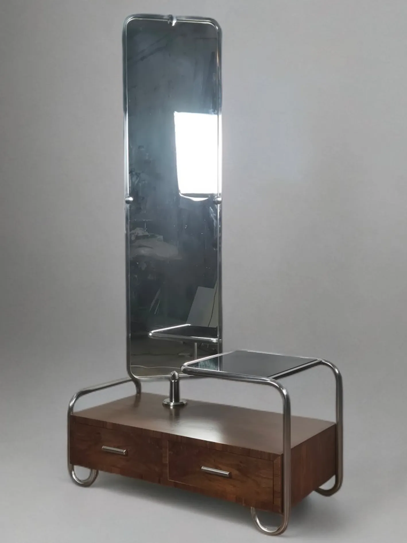 Slezak Frisiertisch aus Nussholz von Robert Slezak für Slezak Factories, 1930er
