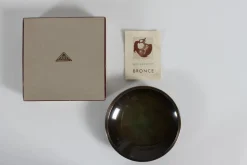 Small Art Deco Danish Low Bowl in Bronze from Just Andersen, 1940s