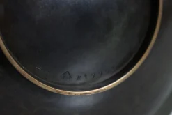 Small Art Deco Danish Low Bowl in Bronze from Just Andersen, 1940s