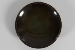 Small Art Deco Danish Low Bowl in Bronze from Just Andersen, 1940s