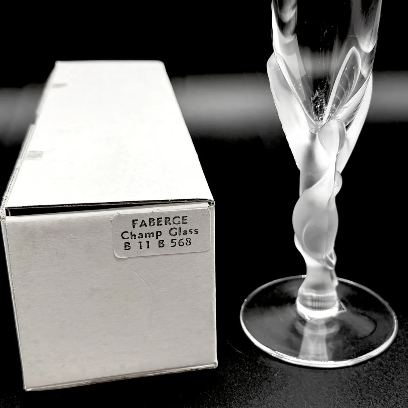 Snow Doves Champagnergläser aus Kristallglas von Igor Carl Fabergé, France, 1982, 12er Set