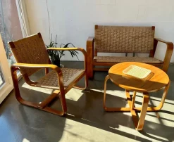 Sofa, Sessel und Tisch von G. Pagano Pogatschnig & G. Maggioni, Italien, 1941, 3er Set
