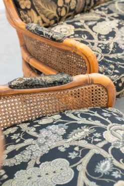 Sofa und 2 Sessel aus Bambus, 1980er, 3er Set