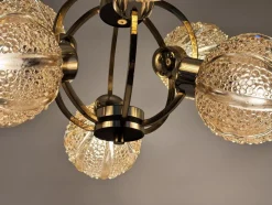 Space Age Deckenlampe aus Messing von Richard Essig, 1970er