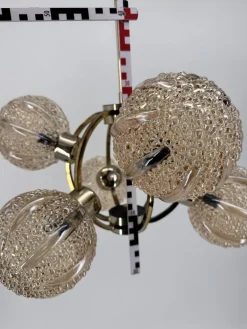 Space Age Deckenlampe aus Messing von Richard Essig, 1970er