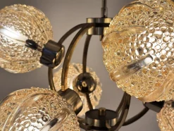 Space Age Deckenlampe aus Messing von Richard Essig, 1970er
