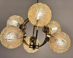Space Age Deckenlampe aus Messing von Richard Essig, 1970er