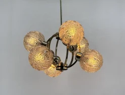 Space Age Deckenlampe aus Messing von Richard Essig, 1970er