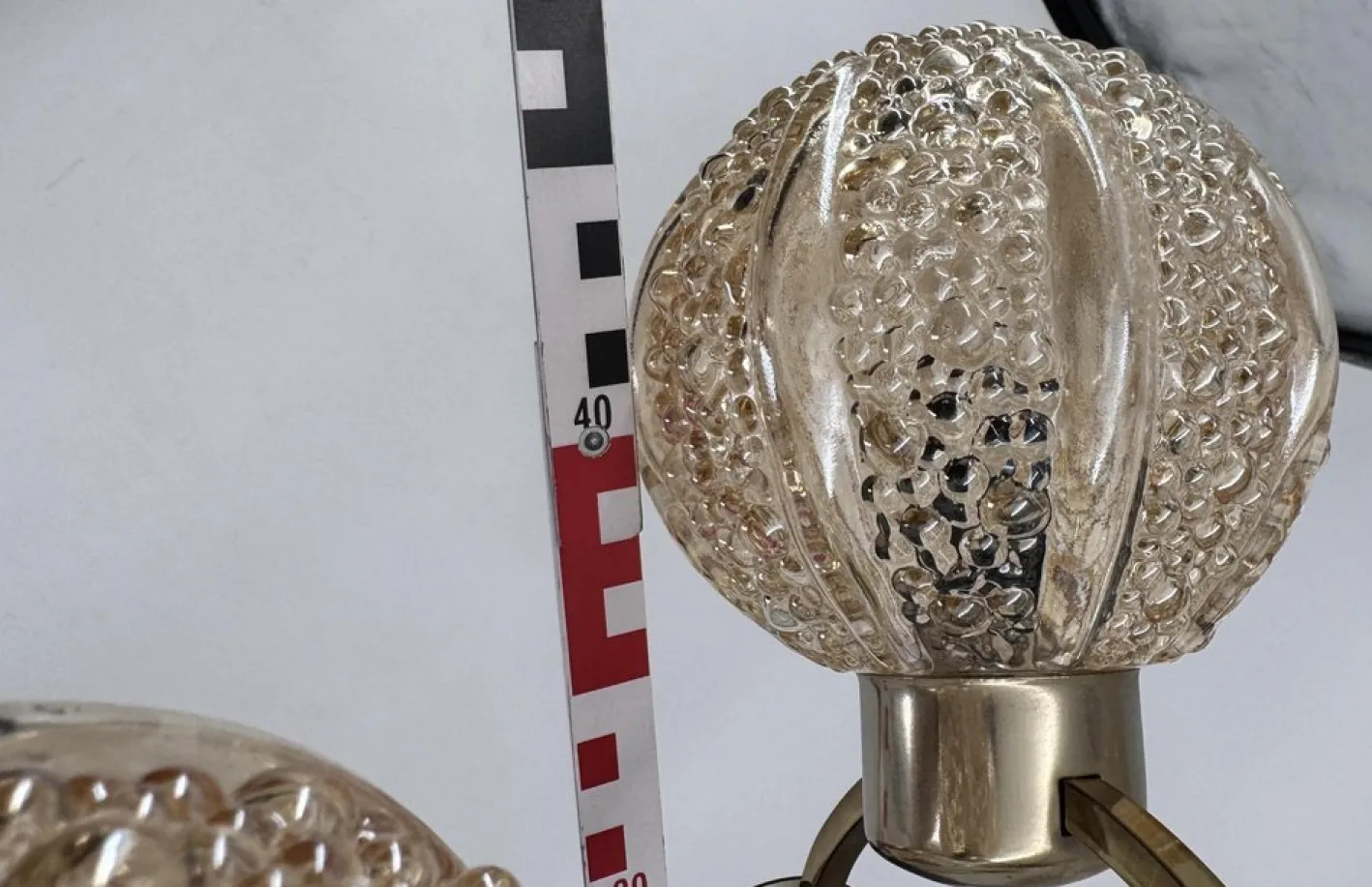 Space Age Deckenlampe aus Messing von Richard Essig, 1970er