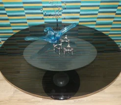 Space Age Esstisch aus Glas & Aluminium, USA, 1970er