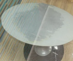 Space Age Esstisch aus Glas & Aluminium, USA, 1970er