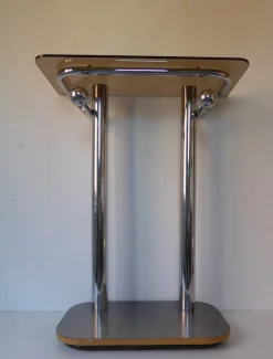 Space Age Konsole aus Chrom & Rauchglas, 1970er