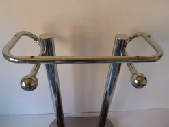Space Age Konsole aus Chrom & Rauchglas, 1970er