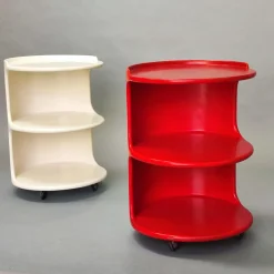 Space Age Nachttische auf Rollen, 1970er, 2er Set