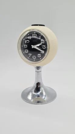 Space Age Wecker aus Verchromtem Stahl, 1970er