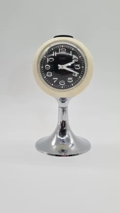 Space Age Wecker aus Verchromtem Stahl, 1970er
