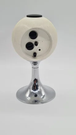 Space Age Wecker aus Verchromtem Stahl, 1970er
