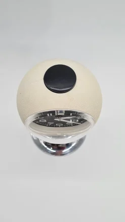 Space Age Wecker aus Verchromtem Stahl, 1970er