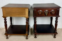Spanische Nachttische aus Geschnitztem Holz, 1930, 2er Set