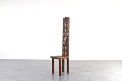 Spanischer Stuhl mit Hoher Rückenlehne mit Jesus & Jüngern von Ormecasa, 1970er