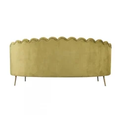 Spanisches Drei-Sitzer Sofa aus grünem Samt von Spanish Manufactory