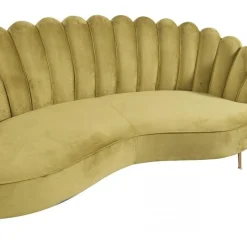 Spanisches Drei-Sitzer Sofa aus grünem Samt von Spanish Manufactory