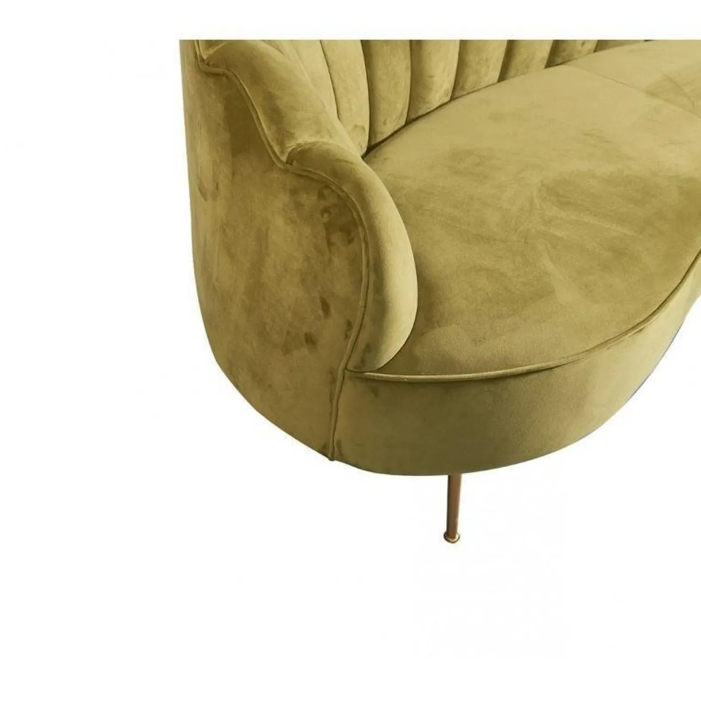 Spanisches Drei-Sitzer Sofa aus grünem Samt von Spanish Manufactory