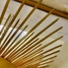 Spanische Solar Crown Sonnen Wandlampe aus Vergoldetem Metall, 1950