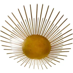 Spanische Solar Crown Sonnen Wandlampe aus Vergoldetem Metall, 1950