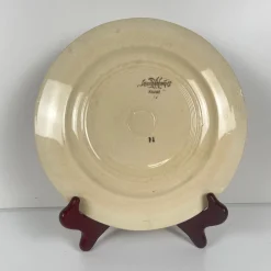 Speiseteller mit Blumenmotiv aus Sarreguemines, 1920er-1940er Jahre, 5er-Set