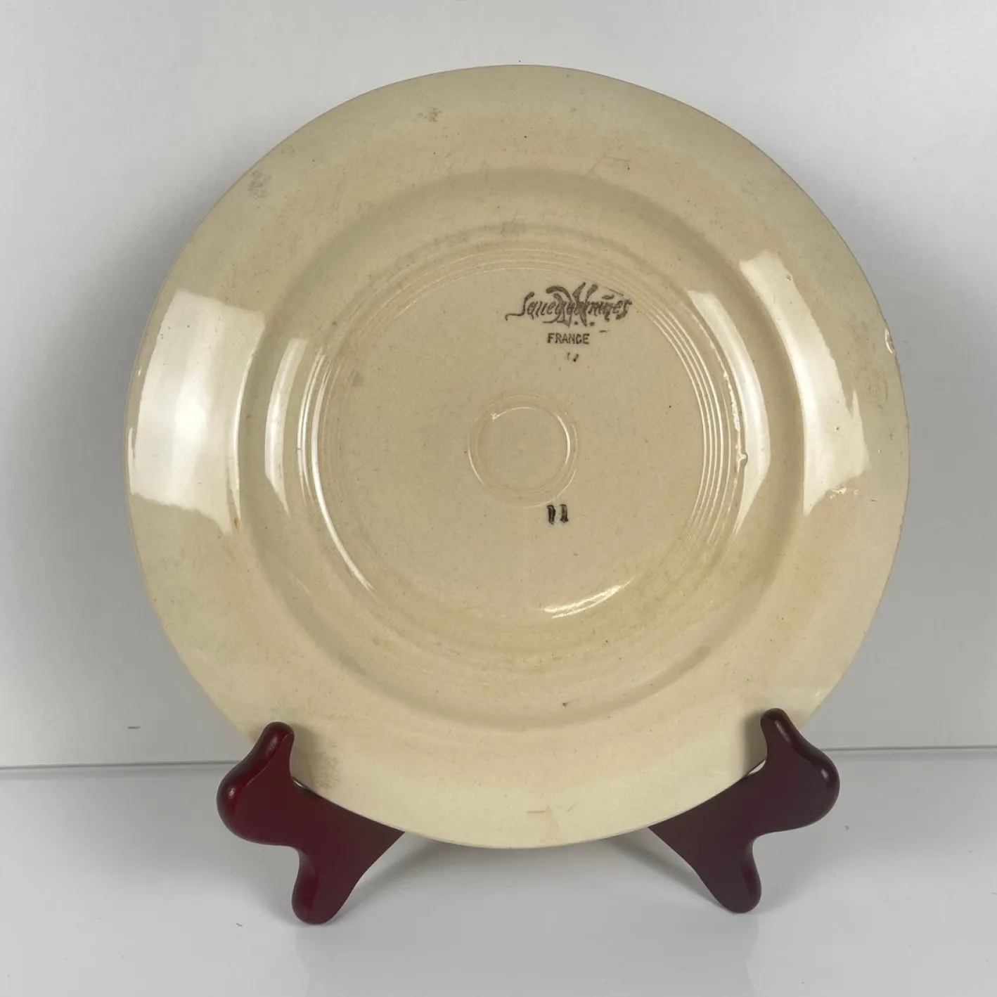 Speiseteller mit Blumenmotiv aus Sarreguemines, 1920er-1940er Jahre, 5er-Set