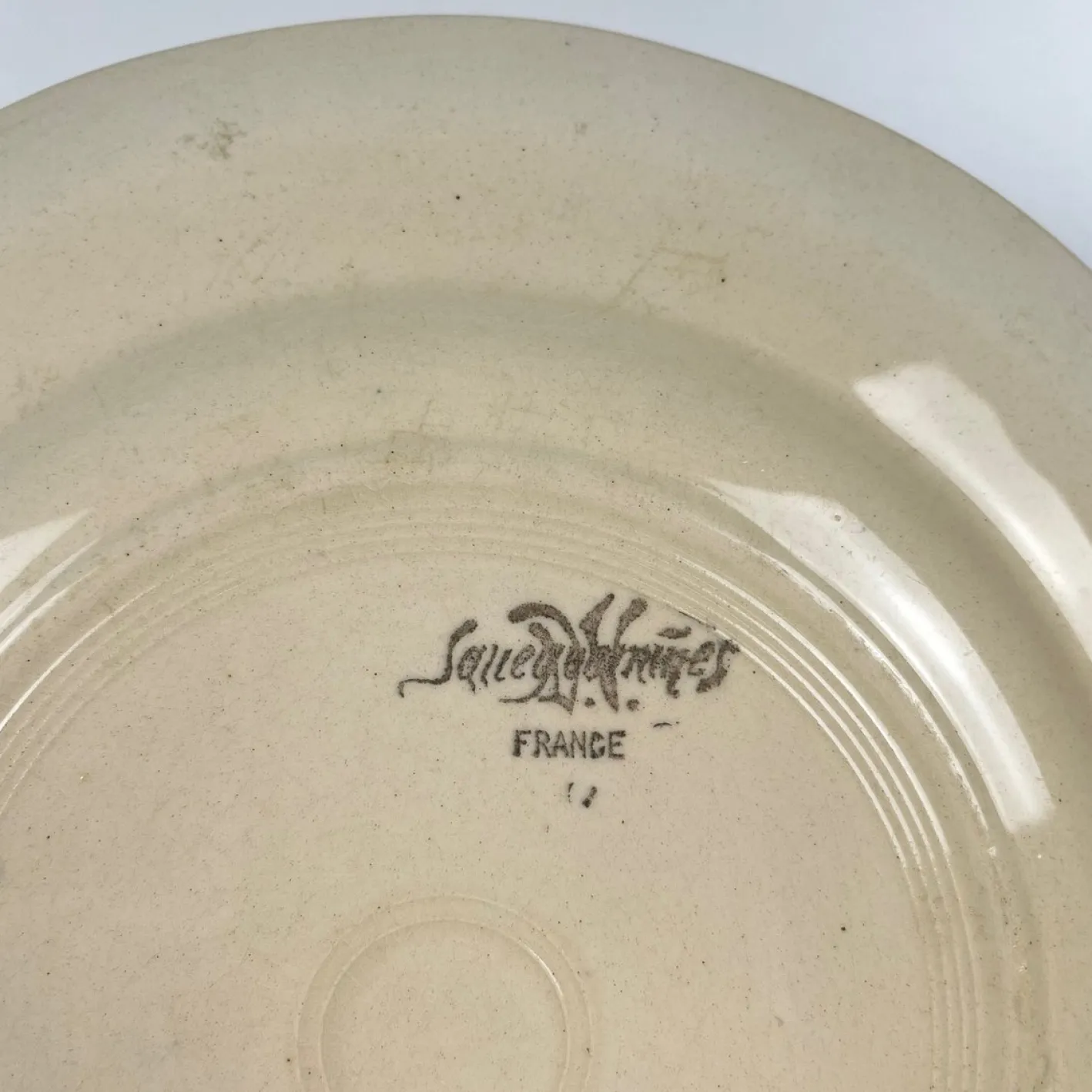 Speiseteller mit Blumenmotiv aus Sarreguemines, 1920er-1940er Jahre, 5er-Set