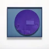 Spiegelmond mit Rahmen aus blauem Glas & lackiertem Holz von Reda Amalou Design