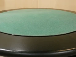 Spieltisch aus Leder & Stahl, Italien, 1970er