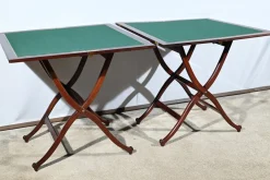 Spieltische aus Mahagoni von HJ Linton, 1920, 2er Set