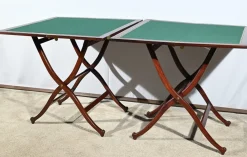 Spieltische aus Mahagoni von HJ Linton, 1920, 2er Set