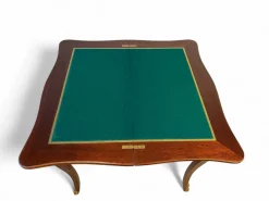Spieltisch mit grüner Filzplatte, 1950er